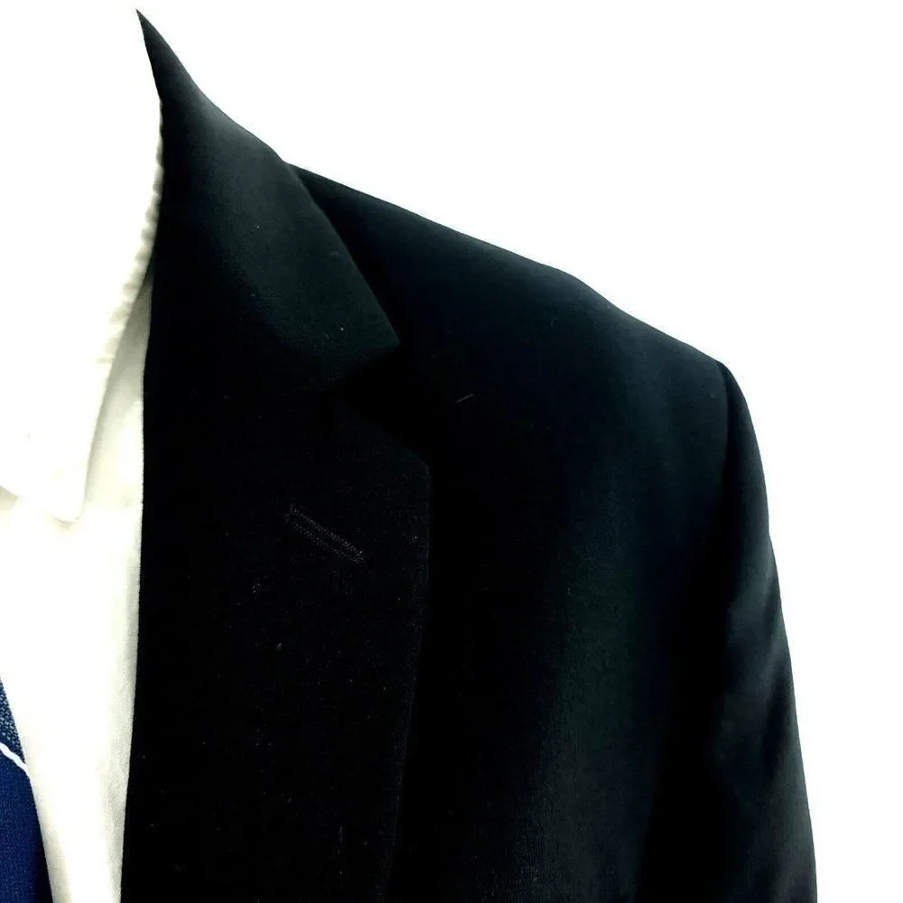 Pronto Uomo Wool Polyester Spandex 2 Button Suit Jacket‎ 38R Black